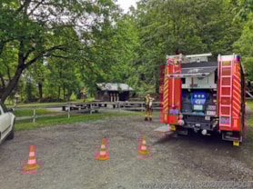 Rauch aus Holzhaus 30.06.2024