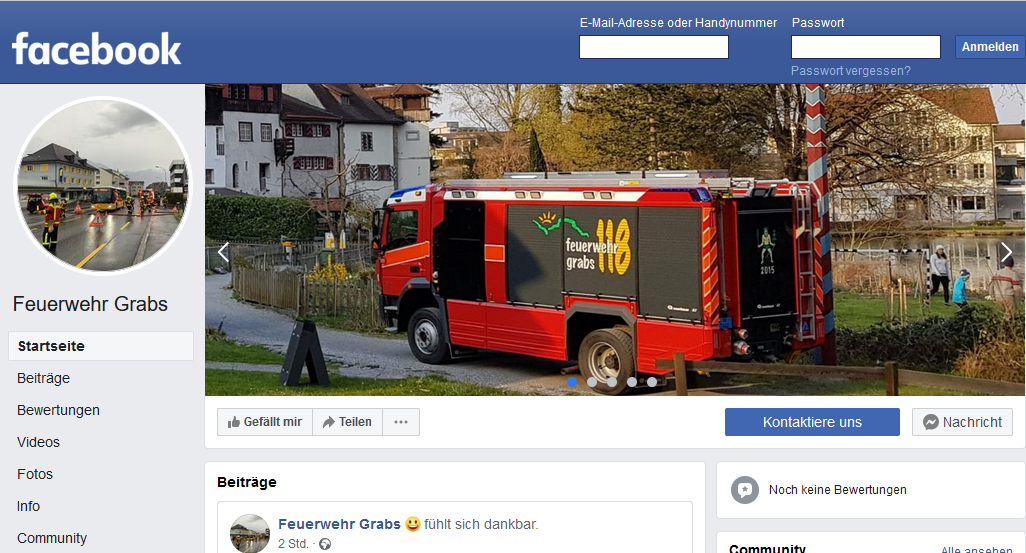 Facebook-Auftritt FW Grabs